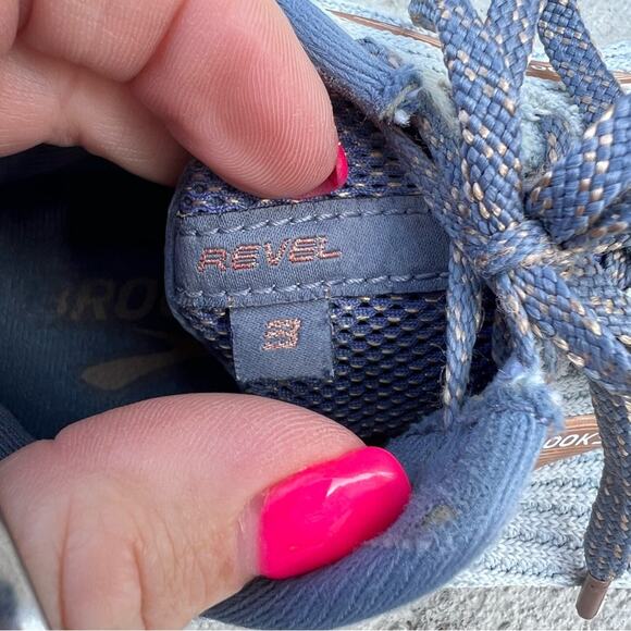 Brooks Revel 3 Gray Gold running Shoes 1203021b089 Size 6B - Picture 8 of 9